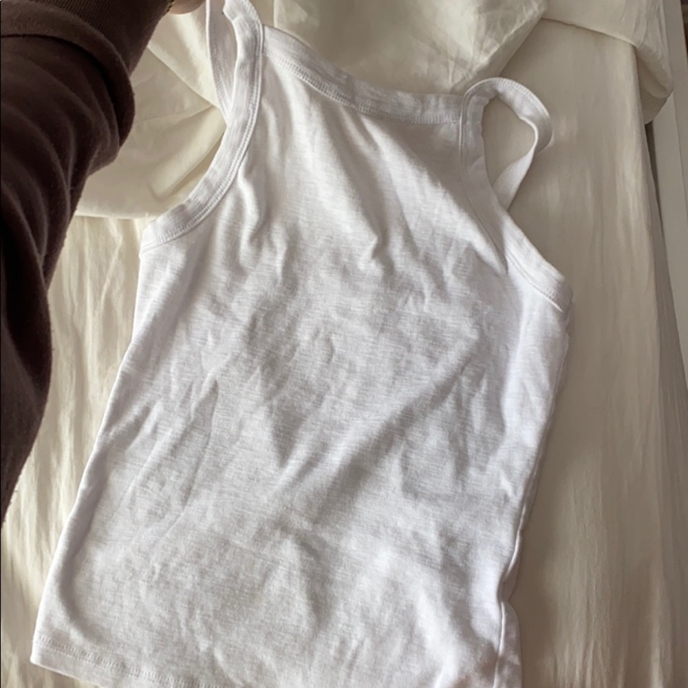 white halter tank top